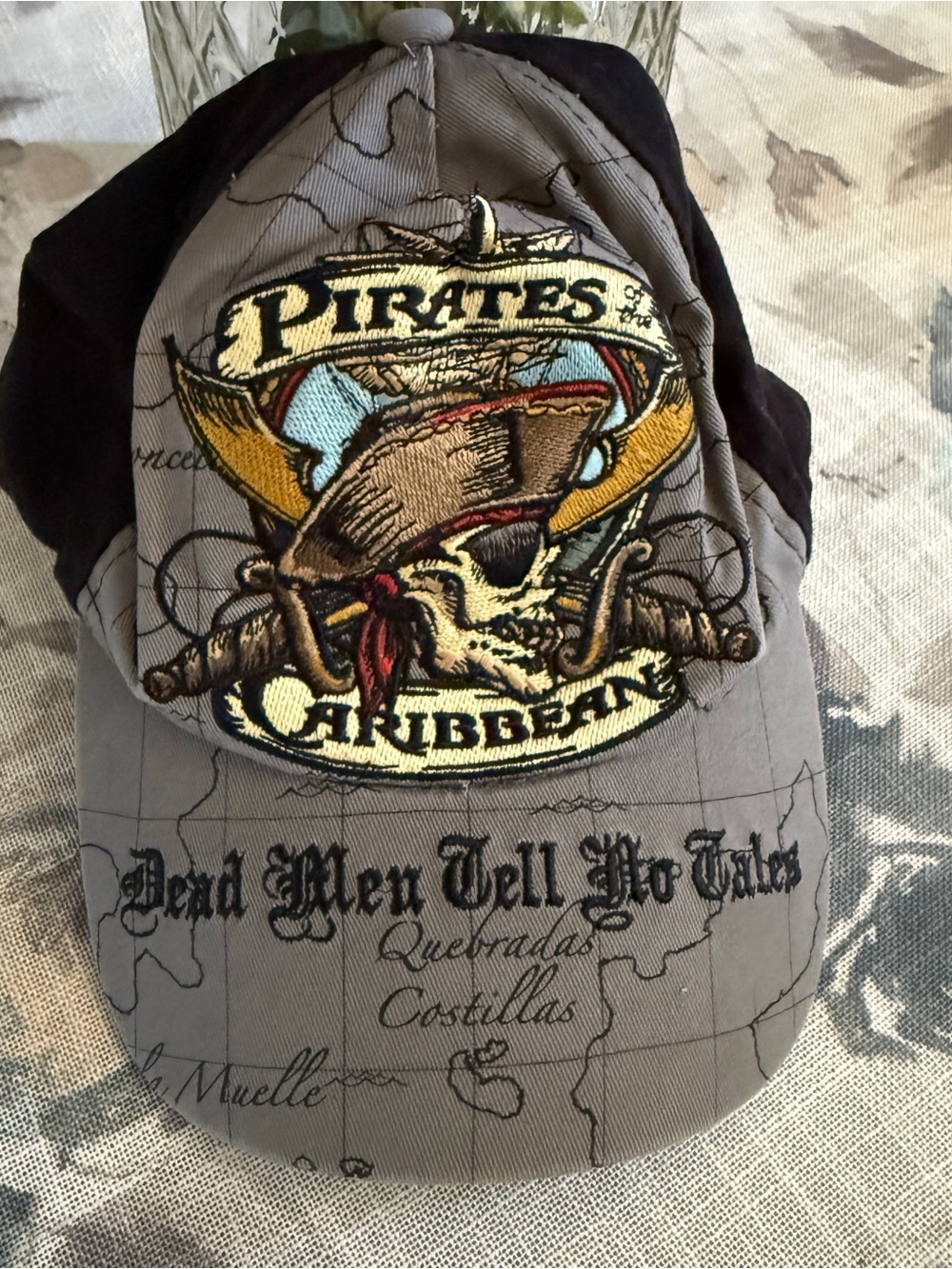 Disney Parks Black and Grey Pirates of the Caribbean Hat